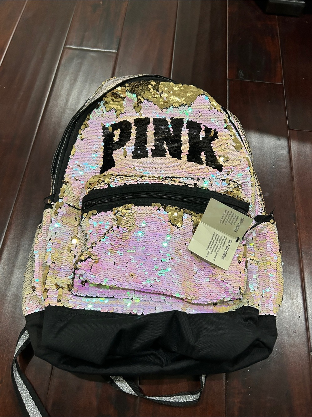 VS Pink Flip Sequin Backpack - Picture 2 of 4